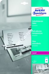 Folia niepowlekana, samoprzylepna, raster Avery Zweckform (25) A4 przezroczysta