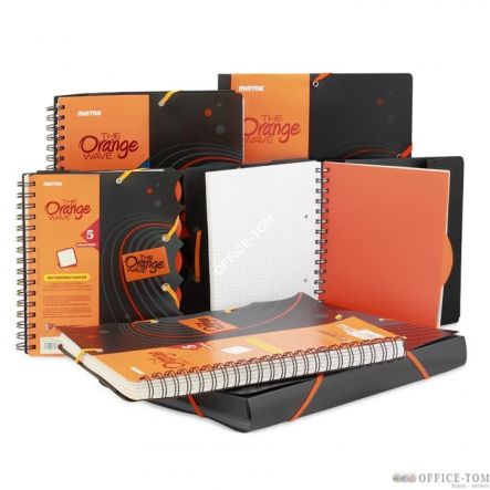 Kołonotatnik Orange Double Wire A5+ 90 5x5 – kratka 98292 Mintra