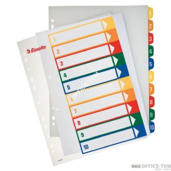 Przekładki plast. do nadruk. tekstu na kartę, ESSELTE, 1-10