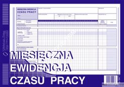 Miesięczna ewidencja czasu pracy MICHALCZYK I PROKOP A4 40 kartek