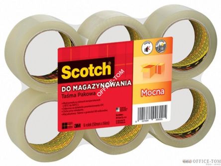S5066F6 tsp Taśma pakowa Scotch®, akrylowa, przezroczysta, 50mm x 66m