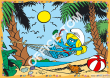 Puzzle Smerfy Relaks - Puzzle 4w1 70 elementów TREFL 34093 - 3