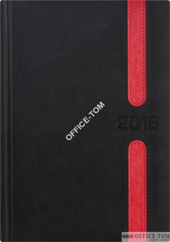 Kalendarz B5 książkowy ok.09-C2 grafit/ws.czerw. Telegraph