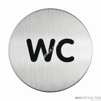 Tabliczka \"WC\"  Ø83mm DURABLE
