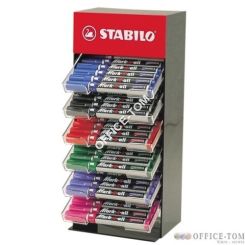 Marker permanentny STABILO mark-4-all, ścięta końcówka, display 100 szt.