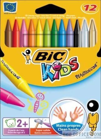 Kredki świecowe Plastidecor pudełko 12 kolorów