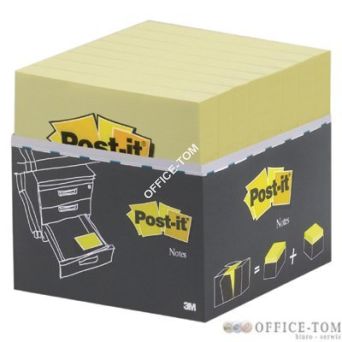 Bloczki samoprzylepne 3M POST-IT® 654Y-16 VP x Żółty 2400k