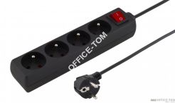 Listwa zasilająca TITANUM 4 GNIAZDA przepięciowa z uziemieniem WŁ 15M CZAR