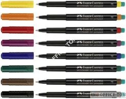 Foliopis Multimark z gumką OHP permanentny F 0,6  BRĄZOWY FABER-CASTELL