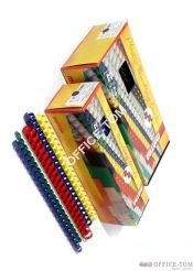 Grzbiety plastikowe ARGO 12,5 mm żółte 100 sztuk w opakowaniu