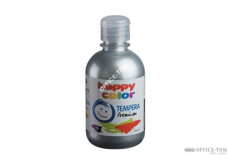 Farba Tempera Premium 300ml, srebrny Happy Color