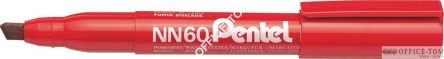 Marker gruby wodoodporny PENTEL ścięta końcówka, ekologiczne Czerwony