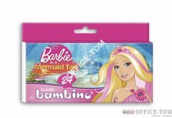 Kredki BAMBINO  24-kol.   w pud.kart. BARBIE St.Majewski