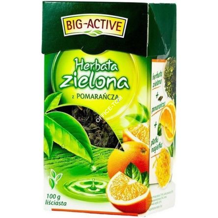 Herbata BIG-ACTIVE 100g zielona z pomarańczą liściasta
