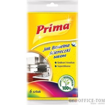 Ściereczki PRIMA NEON jak Bawełna (opakowanie 6 sztuk)