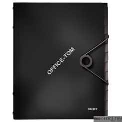 Teczka segregująca 12 przekładek PP Leitz Solid, czarna 45701095