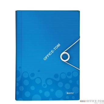 Teczka z przegródkami Leitz WOW , 6 przegródek, 250kartek A4 Metaliczna niebieski