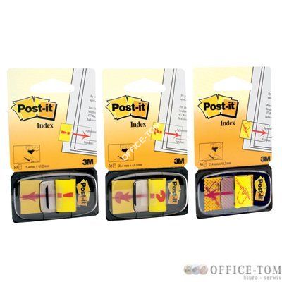 Zakładki indeksujące Post-it® 680-33 z nadrukiem ikony „wykrzyknik”, 50 sztuk, 25mm x 43mm 3M