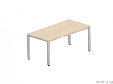 BIURKO 160X80X75 NOGI KWADRATOWE KOLOR ALU + BLAT BIAŁY Nowy Styl