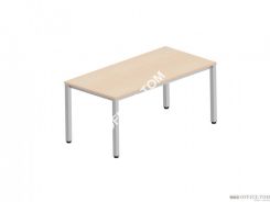 BIURKO 160X80X75 NOGI KWADRATOWE KOLOR ALU + BLAT BIAŁY Nowy Styl