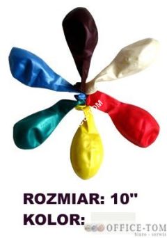 Balon GRAND 10\" metal biały 100szt