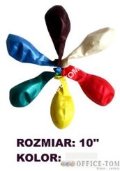 Balon GRAND 10\" metal biały 100szt