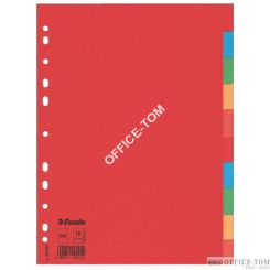Przekładki, kolorowy karton bez karty opisowej A4, 10 kart ESSELTE