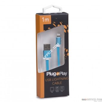 Kabel LIGHTNING USB niebieski PLUG&PLAY