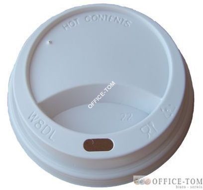 Pokrywka biała do kubka 63mm 100ml (100)
