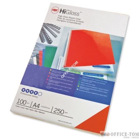 Okładki do bindowania GBC chromolux A4 250 gm2 100 sztuk. Czerwone