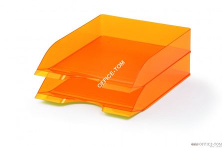 BASIC tacka na dokumenty A4, pomarańczowa-przezroczysta
