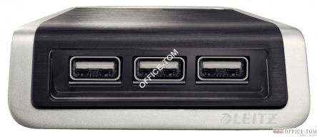 Ładowarka Leitz Style na 3 porty USB czarna