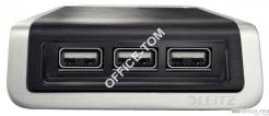 Ładowarka Leitz Style na 3 porty USB czarna