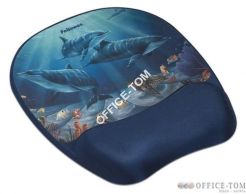 Podkładka żelowa pod mysz i nadgarstek FELLOWES Memory Foam, delfiny