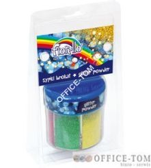 Sypki brokat Fiorello GR-B60 6 kolorów x 60g w słoiczku (pastelowe)