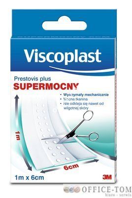 PRESTOVIS PLUS Tkaninowy plaster opatrunkowy o rozmiarze 1mx6cm 3M