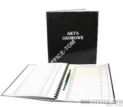 Teczka akt osobowych WARTA oprawa twarda b. wew. czarna niezadr.