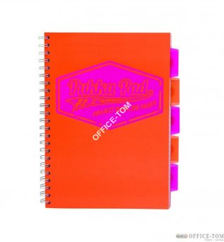 Project Book Neon A4 kratka Pomarańczowy PUKKA