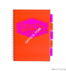 Project Book Neon A4 kratka Pomarańczowy PUKKA