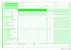 Roczna ewidencja czasu pracy MICHALCZYK I PROKOP A4 40 kartek