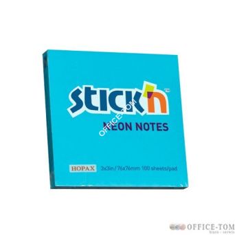 Notes Samoprzylepny 76mm x76mm Niebieski Neonowy (12) 21209 Stick\'n