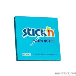 Notes Samoprzylepny 76mm x76mm Niebieski Neonowy (12) 21209 Stick\'n