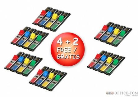 Zestaw zakładek wąskich 4+2 gratis 683-4+2 3M