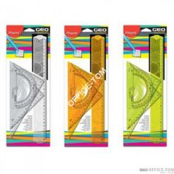 Zestaw GEOCUSTOM MAXI Linijka 30 CM 2 ekierki i kątomierz Maped