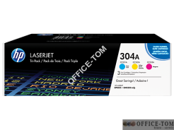 Toner HP 304A (CF372AM) niebieski + purpurowy + żółty 3szt