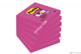 Karteczki samoprzylepny Post-it® Super Sticky fuksja 76x76 mm 90 karteczek