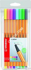 Cienkopis STABILO point 88, komplet 8 szt. pastelowy 88/8-01