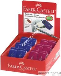 Gumka Sleeve Mini Czerwona/Niebieska Faber-Castell