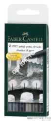Pitt Artist Pen Shades Of Grey Etui 6 Szt. FABER-CASTELL