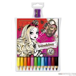 Kredki BAMBINO w opr.drew. 12 kol. + temperówka EVER AFTER HIGH St.Majewski